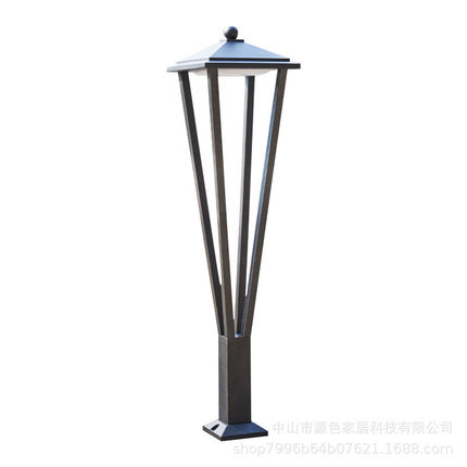 led草坪灯壁灯简约镂空新中式庭院别墅花园户外防水景观灯小区