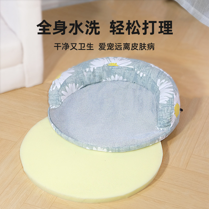宠物圆床猫窝猫咪沙发床加厚宠物秋冬睡垫沙发床狗窝猫窝外贸