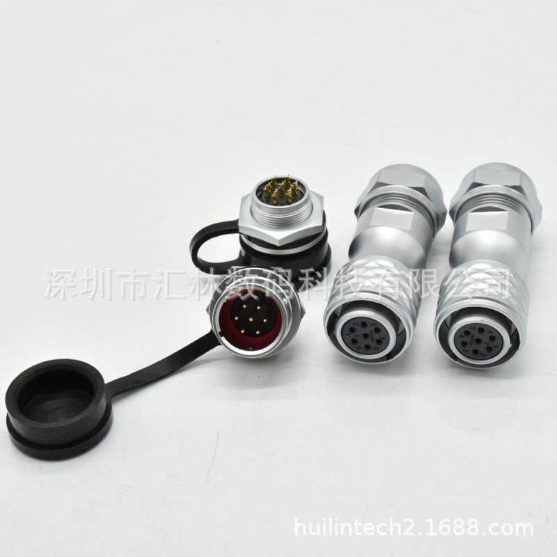 金属防水接头开孔16mm连接器sf1610/s7+sf1612/p7快速插拔插头