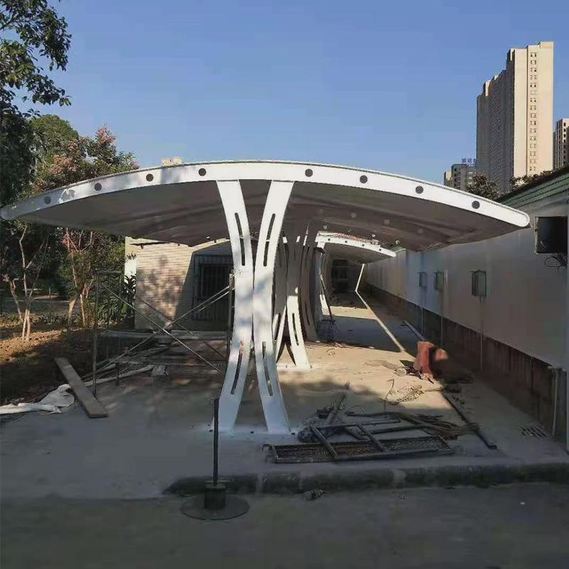 厂家直供户外遮阳遮雨停车棚膜结构停车棚建筑工程室外停车棚