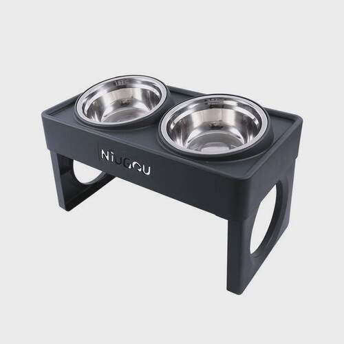 Y2r狗碗双碗大型犬防打翻高脚饮水大号宠物碗金毛狗狗用品狗食盆