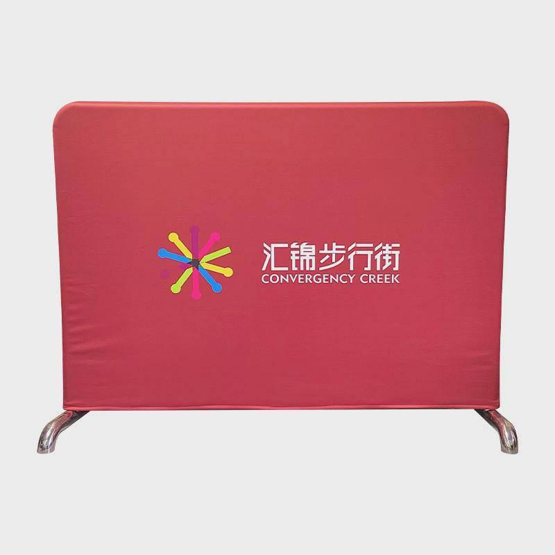 成都不锈钢铁马套布加厚牛津弹力布套印布套商场护栏定制logo防水