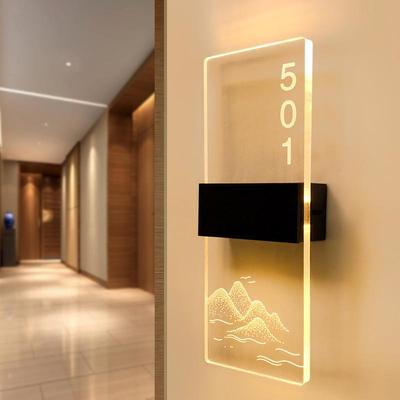 ktv包间亚克力房号牌发光门牌高档酒店宾馆透明发光门牌定做