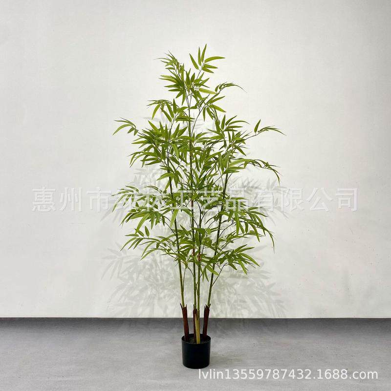 仿真拆装竹子室内屏风盆景细水毛竹绿植客厅装饰竹叶植物造景假竹