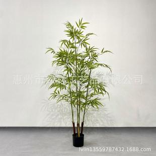 仿真盆景竹子室内屏风拆装细水毛竹绿植客厅装饰竹叶植物造景假竹