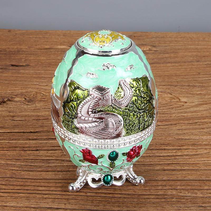 欧式牙签盒金属古典家用创意罐牙签高档蛋形手压自动按压牙签桶,收纳整理,牙签盒,淘宝优惠券,粉丝福利购,淘宝优惠卷