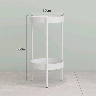 客厅铁艺花架落地式 卧室花架圆形双层绿萝架子阳台轻奢简易花盆架