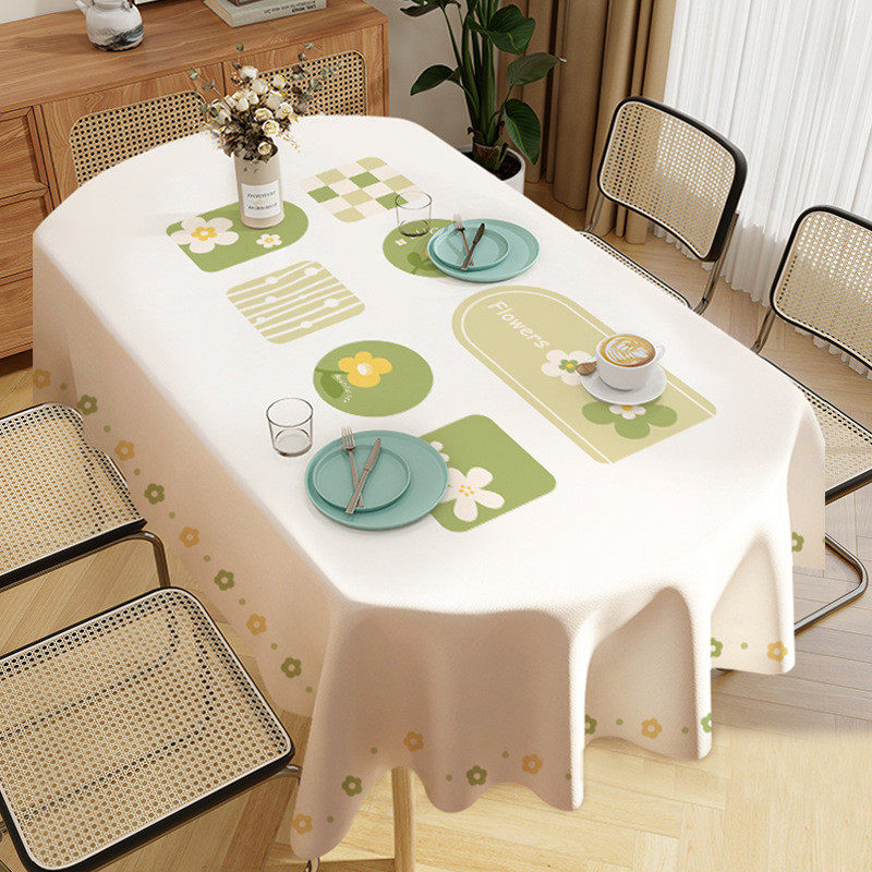 椭免洗餐桌布防水防油高级感圆桌茶几布2024新款pvc台布桌垫盖布,居家布艺,桌布,淘宝优惠券,粉丝福利购,淘宝优惠卷