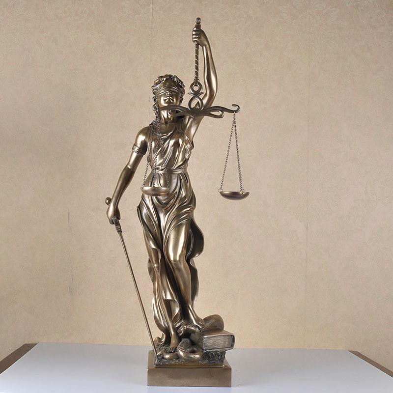 欧式经典人物树脂工艺品正义女神天使铜摆件家居装饰天平秤摆饰