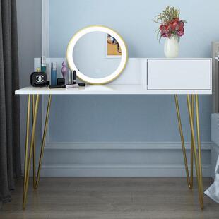 欧式经济型梳妆台卧室多功能化妆台艺术化妆桌小户型铁艺实木飘窗