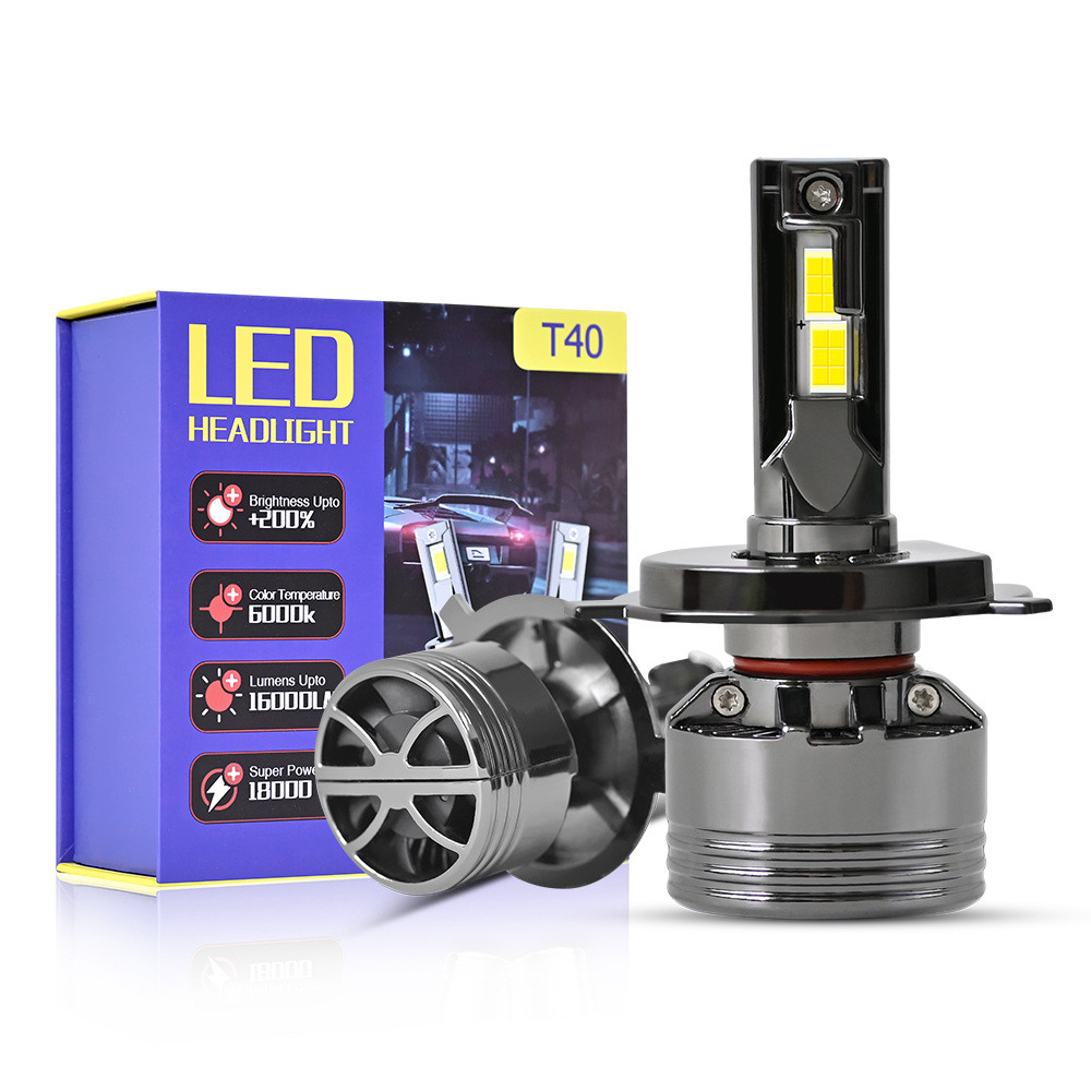 汽车LED大灯大功率120W超亮车头灯LED车灯远近一体H4H7H119005
