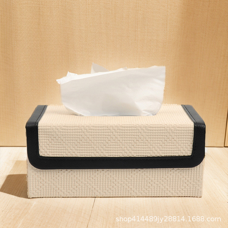 轻奢餐桌纸巾盒客厅高档现代简约抽纸盒家用茶几收纳盒车载装饰盒