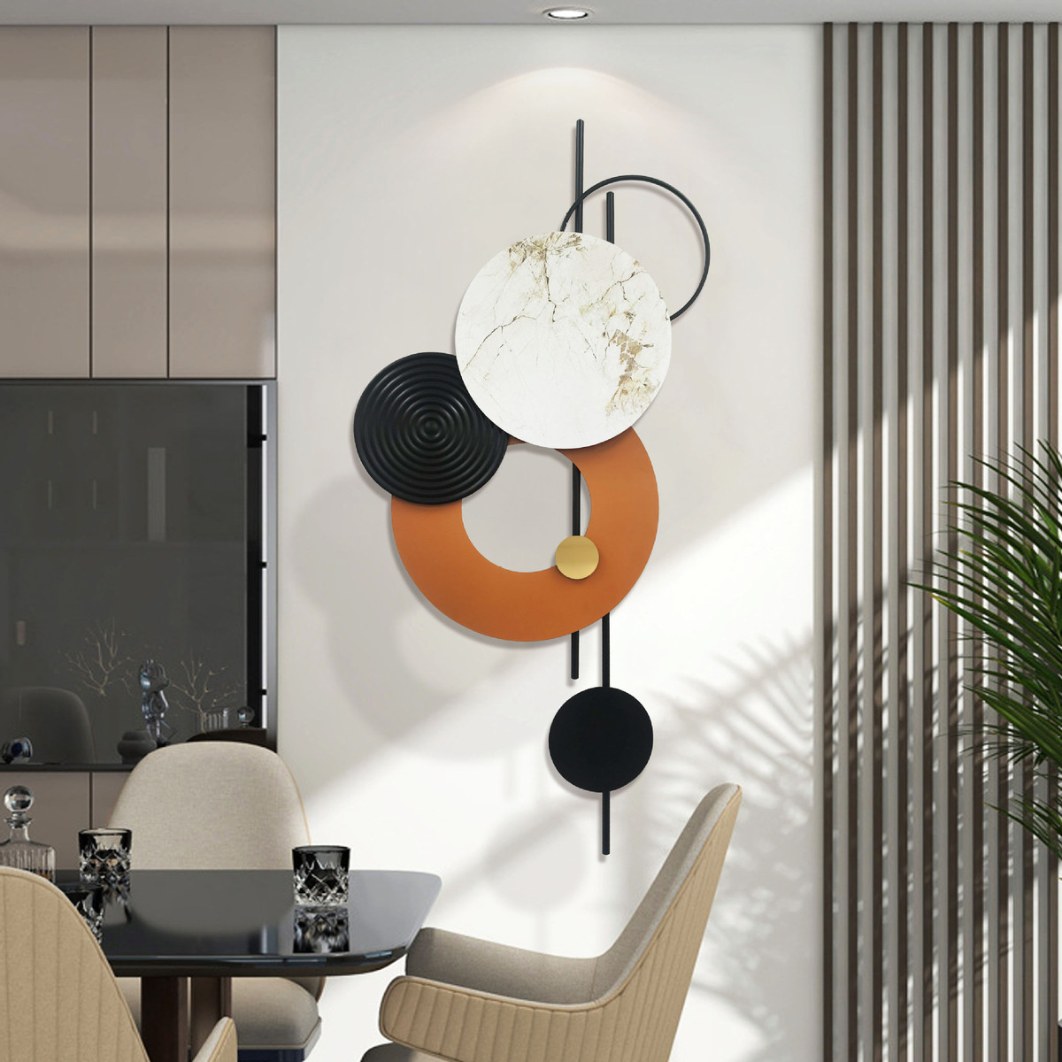 轻奢高档挂饰客厅背景墙墙上装饰品挂件墙饰壁挂金属铁艺爆