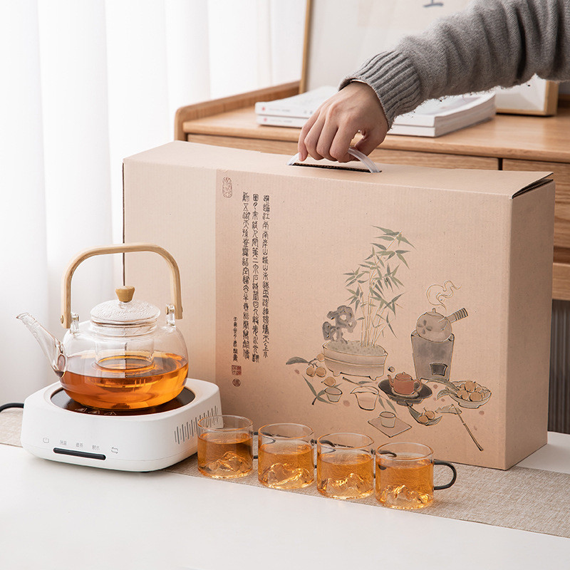 智能电陶炉煮茶器套装家用玻璃煮茶壶耐高温提梁壶多功能煮茶