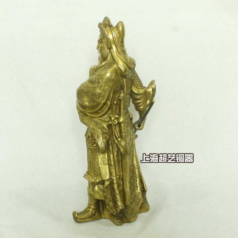 铜摆件刀关公立铜特大铜像金属工艺品公司礼品武财神