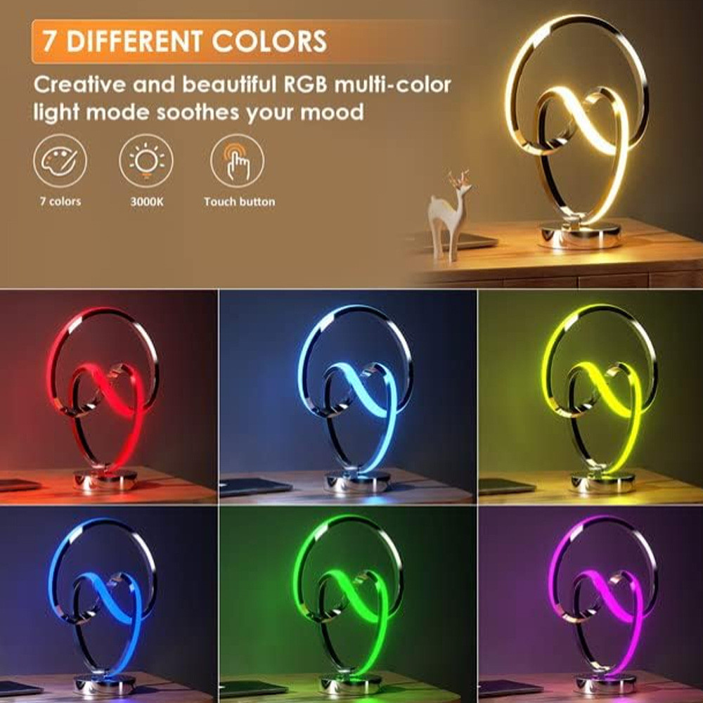 创意床头高级感台灯幻彩rgbww小夜灯氛围灯客厅卧室灯