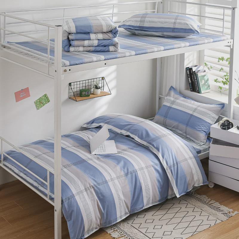 磨毛布学生宿舍三件套床上用品被褥套装六件套床单被套单人床被子