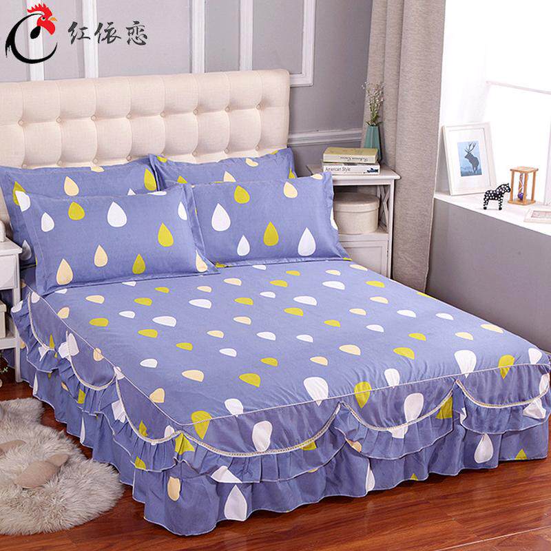 床笠公主床罩床裙单件床盖韩版席梦思保护套四季多规格通用