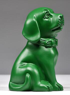 s228花梨木雕狗摆件十二生肖狗实木家居客厅电视柜办公木工红装饰