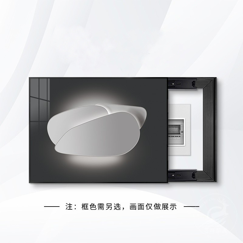 现代电表箱装饰画掀遮挡简约餐厅客厅高级感壁画电表箱盖盖板挂画