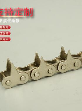 4分08B双排单侧吸塑机链条10A12A单双三排尖齿输送链条尖刀链条