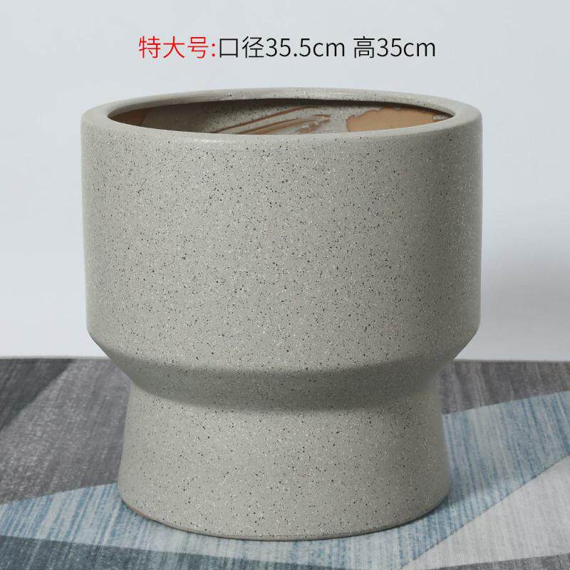 大号北欧陶瓷花盆欧式高脚绿植盆室内盆栽金钱树专用龟背竹大口径