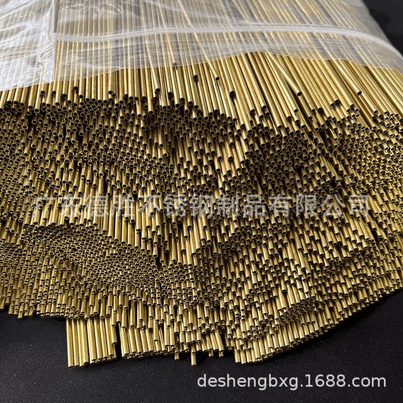 h65黄铜管现货毛细管1.0x0.21.5x0.2mm黄铜加工精密切断黄铜