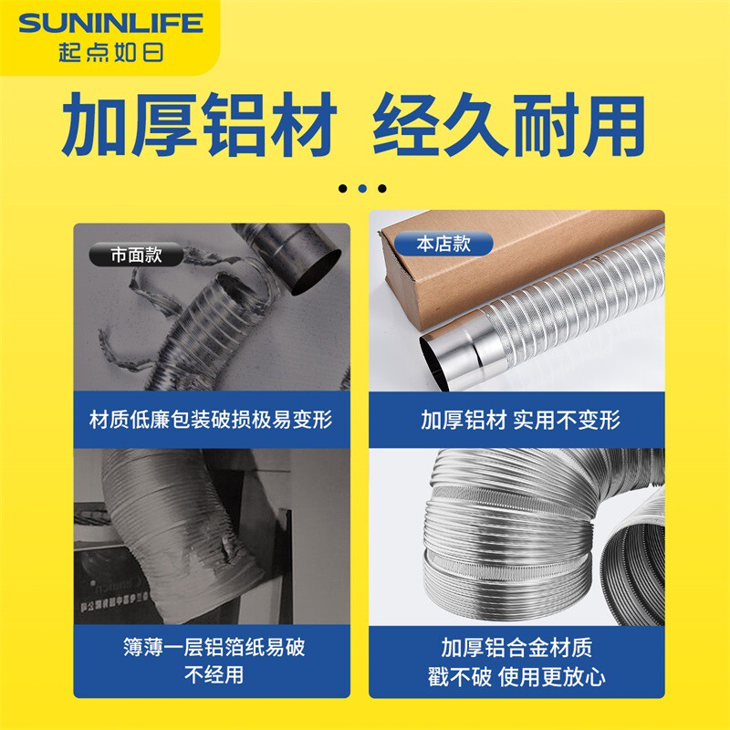 德国燃气热水器排烟管防爆不锈钢伸缩排气软管排风管道配件加长管