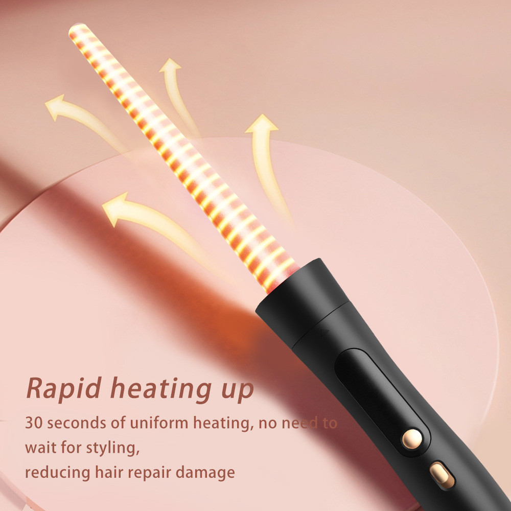 热销直五合一换头多功能卷发棒热卖卷两用直发夹板数显三管自动卷