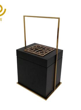 复古禅意茶室创意家居装饰品艺术软装盒桌手提装饰客厅电视柜摆件