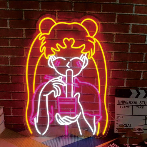 亚克力霓虹灯发光字创意造型diyled美少女战士灯牌霓虹灯制作