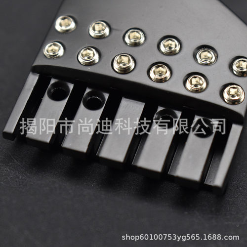 无头电吉他配件黑6弦琴桥固定弦锁电子件套装送扳手diy螺母