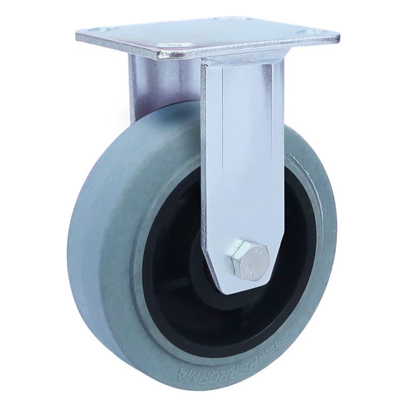 重型灰色tpr防静电定向万向轮4/5/6/8寸静音脚轮精密仪器刹车减震