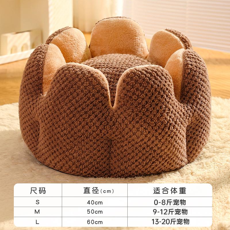 保暖厂家直销睡觉窝冬天睡垫猫窝猫床毛绒狗半封闭式猫咪幼猫冬季