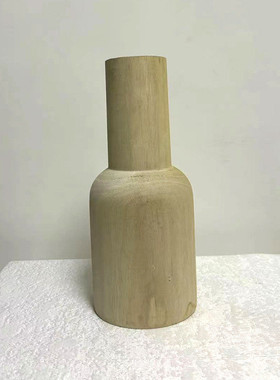 原木小花瓶家居装饰品创意摆件干花桌面摆件实木客厅木质工艺品