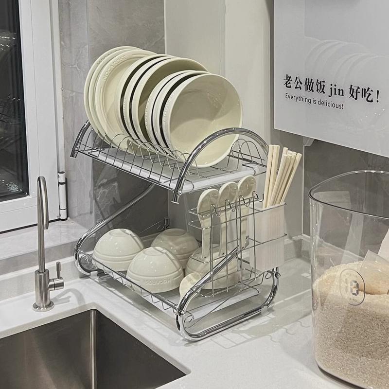 厨房碗碟置物架碗盘筷子水杯收纳架托沥水架用不锈钢陈列展示架