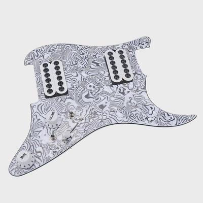 3层hh预拾音器吉他拾音器护板 st sq电吉他电路板hh接线套装