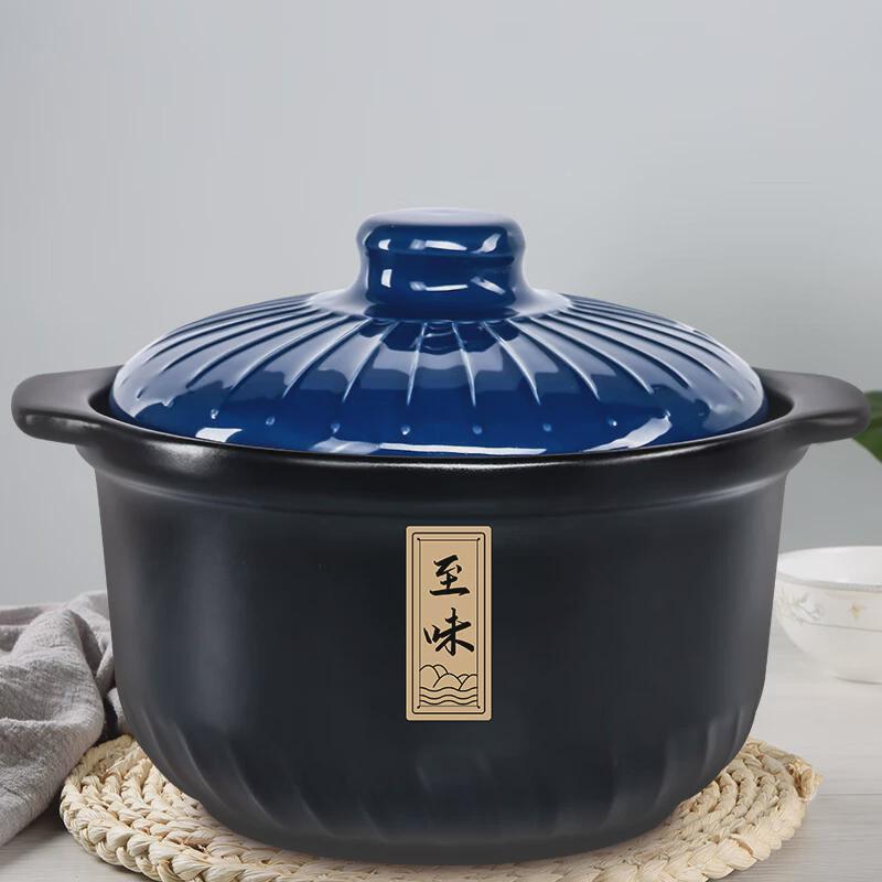 柚米一粒至味砂锅耐高温大容量沙用燃气陶瓷锅煲汤锅煲仔饭炖锅