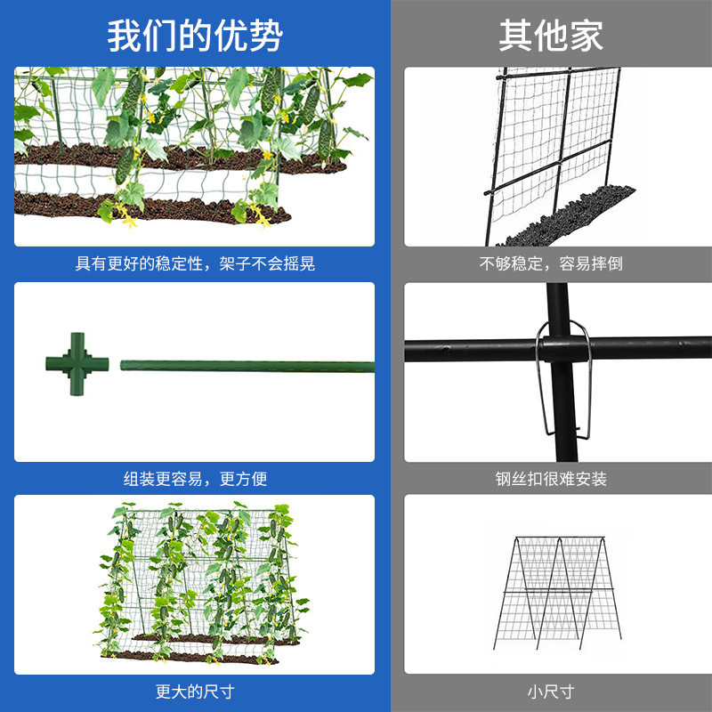 植物花架葡萄豆角黄瓜架子包塑钢管爬藤架种菜搭架园艺支撑杆窗台