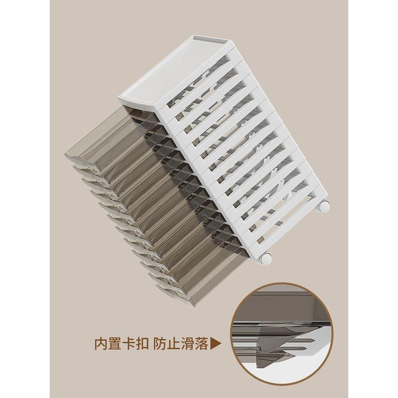 热销GZ6M办公桌收纳盒整理文件柜塑料储物盒桌下抽屉透明箱多层桌