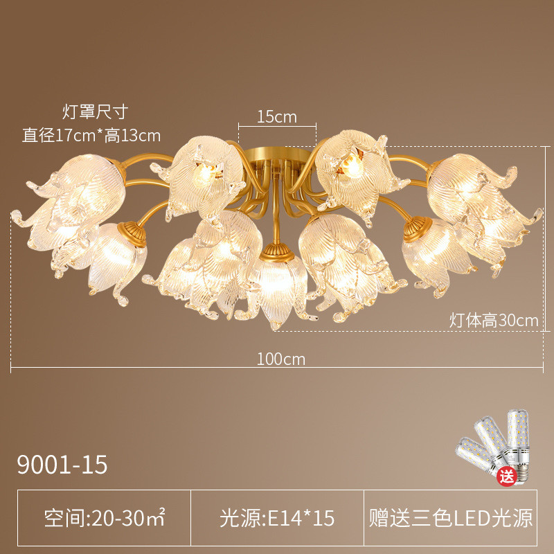 美式轻奢吸顶灯卧室灯客厅主灯吊灯欧式法式大气餐厅创意主卧灯具