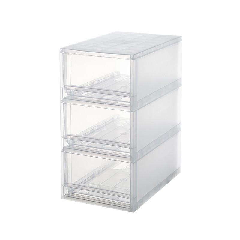日式塑料抽屉式收纳柜 叠加多层收纳鞋柜 可透明鞋盒防尘玄关鞋柜