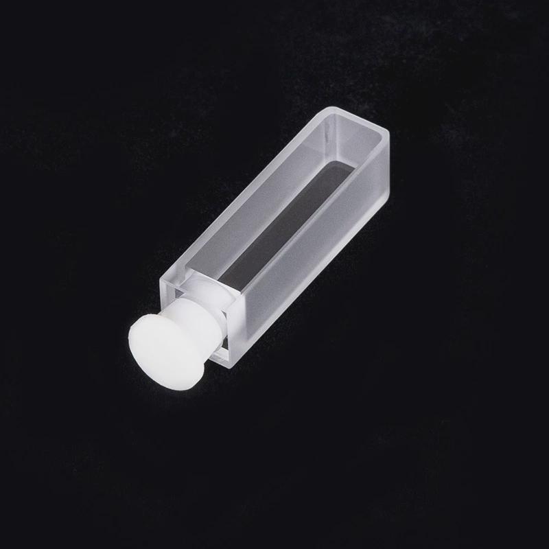 标准带塞实验室10mm光程可选石英玻璃熔融一体比色皿器皿