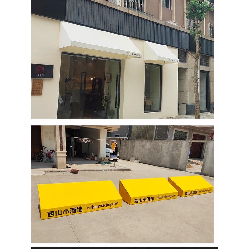 ft户外篷固定棚门店咖啡馆装饰梯形遮阳篷窗户雨搭法式雨棚新款