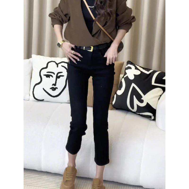 黑女大码秋季新款胖mm梨形身材显瘦弹力直筒烟管裤,女装/女士精品,大码裤装,淘宝优惠券,粉丝福利购,淘宝优惠卷