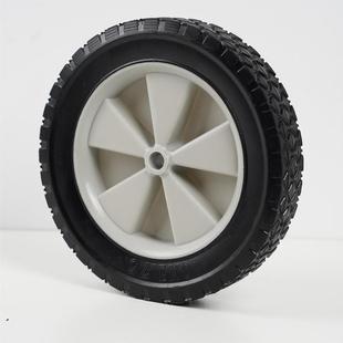 10英寸发电机塑料芯橡胶脚轮手推耐磨轻型清洗机万向轮子