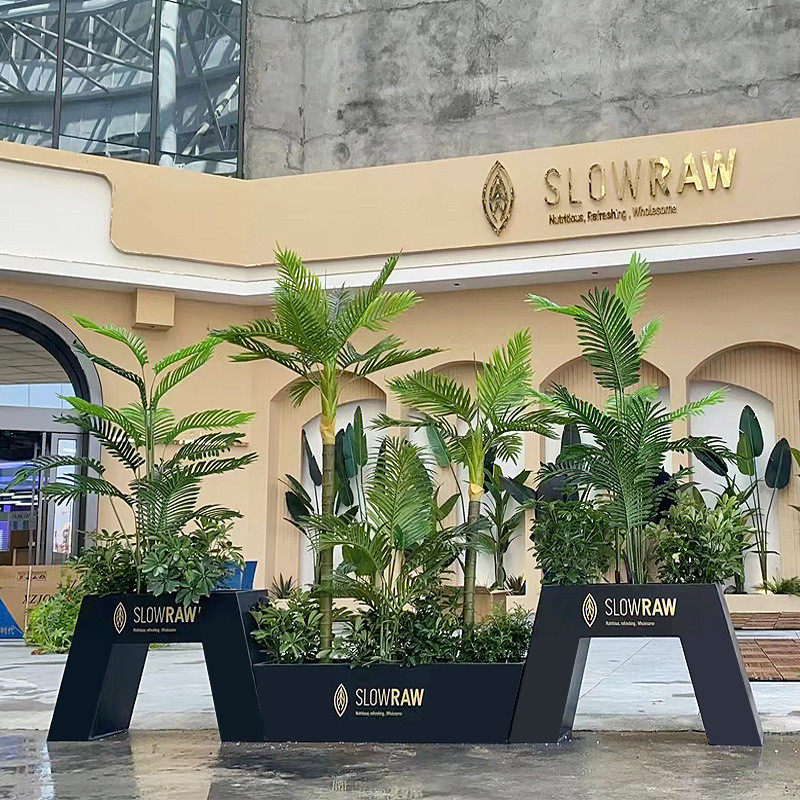 铁艺镀锌钢户外不锈钢市政广场外摆围栏厂家定制花箱长方形花池