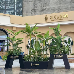 场外镀锌钢户外花箱市政广铁艺摆围栏厂家定制不锈钢长方形花池