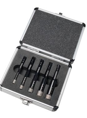 跨境六角柄钎焊开孔器5pcs套装金刚石玻璃陶瓷大理石干打扩孔钻头