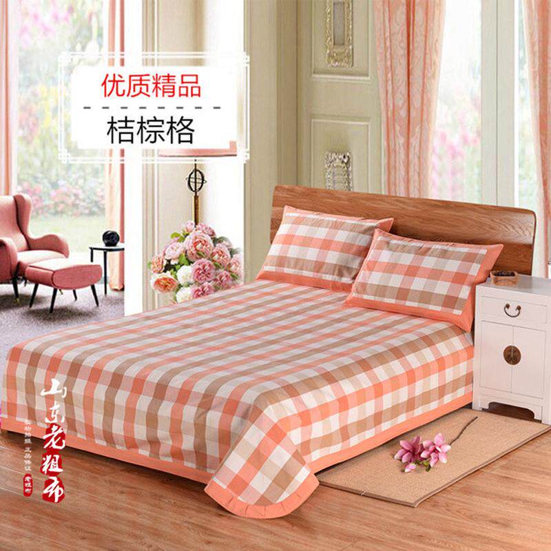 RI0T老粗布凉席床单三件套加厚1.5m1.8米床合股布凉席软空调